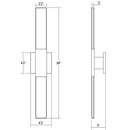 Sonneman 3812 Radiant Lines 2-lt 24" Tall LED Double Sconce