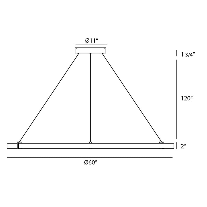 Eurofase 38133 Mucci 60" LED Pendant