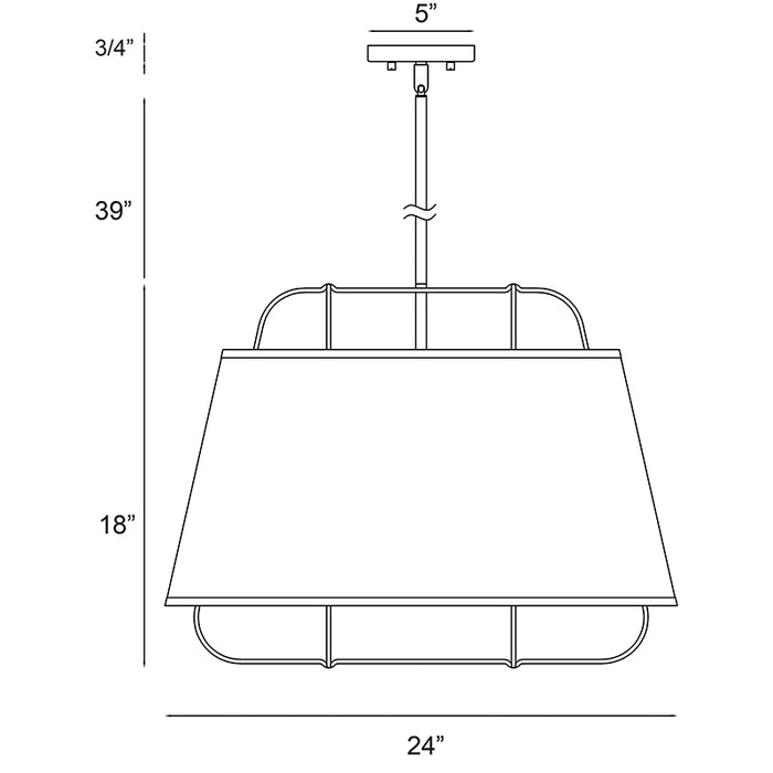 Eurofase 38145 Tura 6-lt 24" Pendant