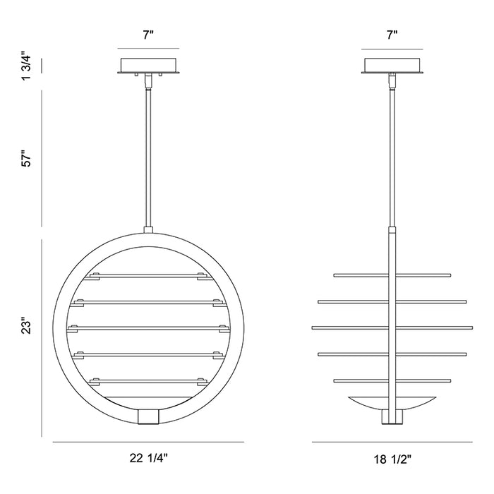 Eurofase 38150 Ombra 22" LED Chandelier