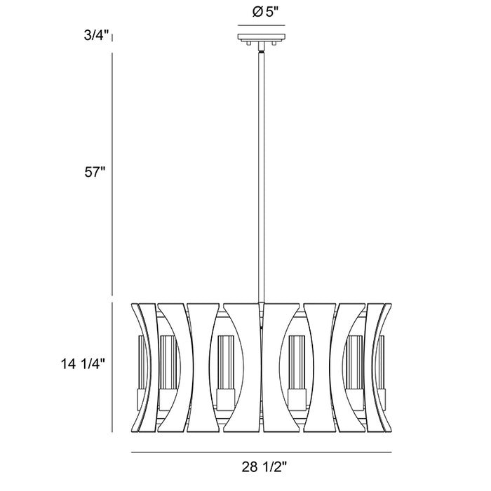 Eurofase 38164 Pennino 10-lt 29" LED Chandelier