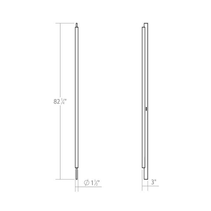 Sonneman 3822 Keel 1-lt 82" Tall LED Wall Lamp