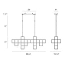 Eurofase 38257 Ferro 13-lt 55" LED Linear Chandelier