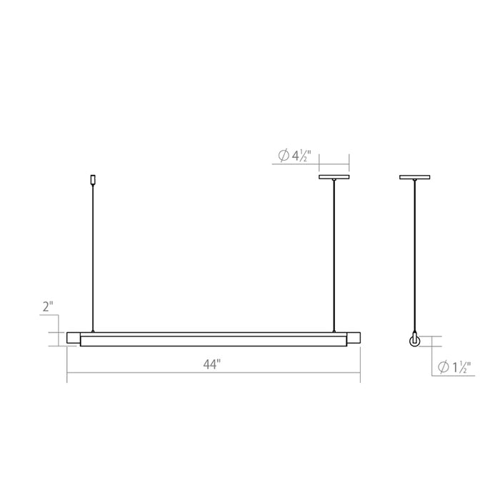 Sonneman 3826 Keel 1-lt 44" LED Pendant