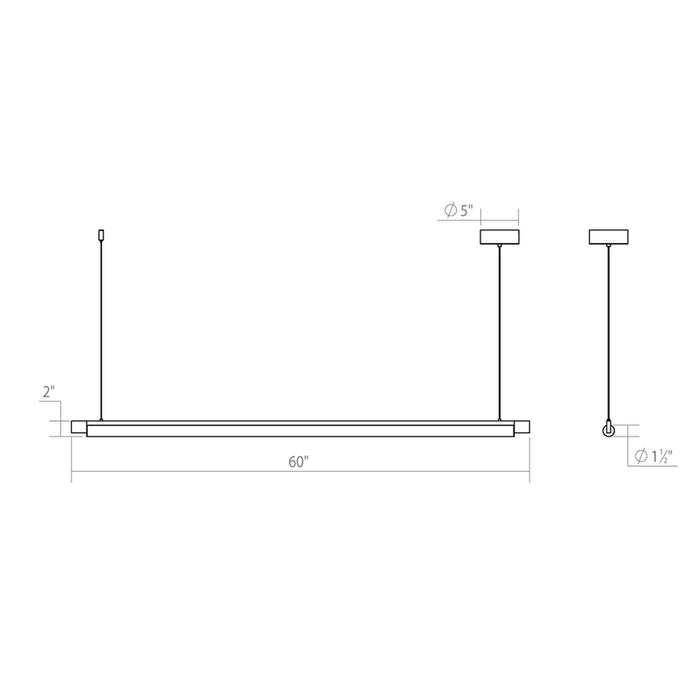 Sonneman 3828 Keel 1-lt 60" LED Pendant