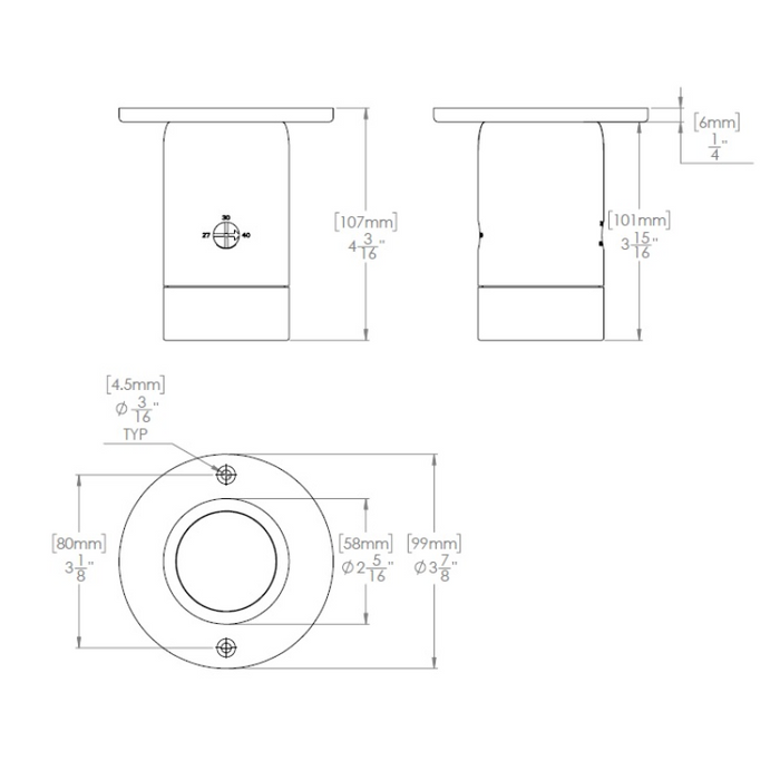 WAC 3831 Estrella 4" 3 CCT 12V LED Outdoor Ceiling Lights