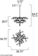 Maxim 38504 Cluster 8-lt 36.75" LED Chandelier