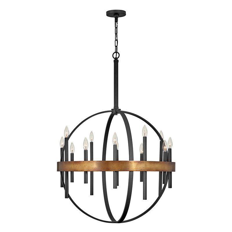 Hinkley 3867 Wells Large 12-lt 30" LED Chandelier