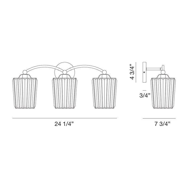 Eurofase 39330 Natalia 3-lt 25" Vanity