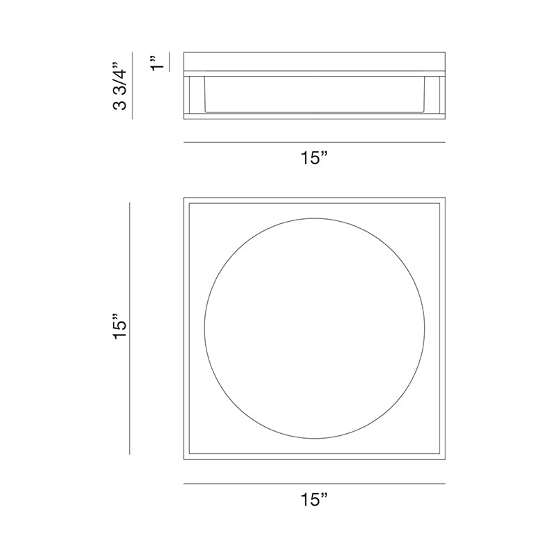 Eurofase 39333 Rover 1-lt 15" LED Flush Mount