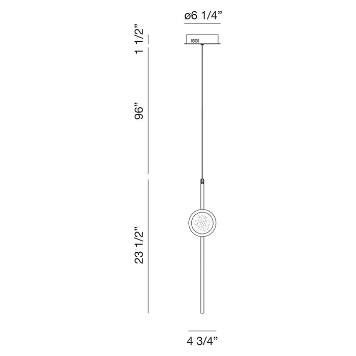 Eurofase 39463 Barletta 1-lt 5" LED Pendant