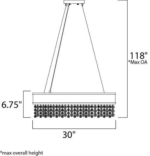 Maxim 39657 Mystic 22-lt 30" LED Pendant