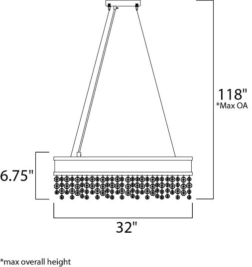 Maxim 39659 Mystic 22-lt 32" LED Chandelier