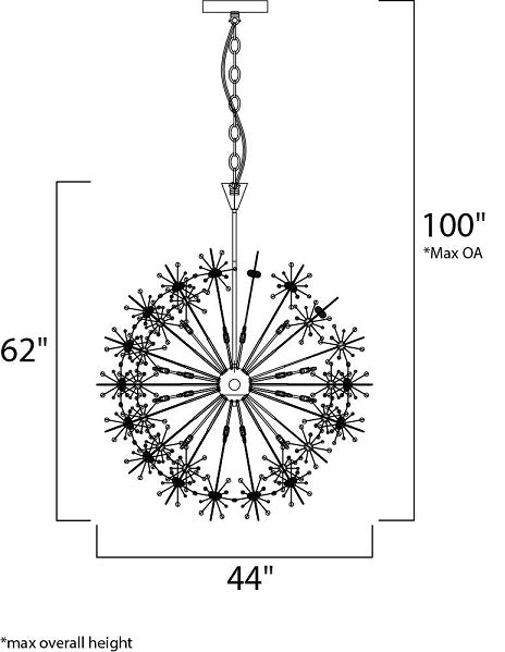 Maxim 39747 Starfire 40-lt 44" Chandelier