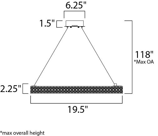 Maxim 39772 Eternity 20" LED Single Pendant