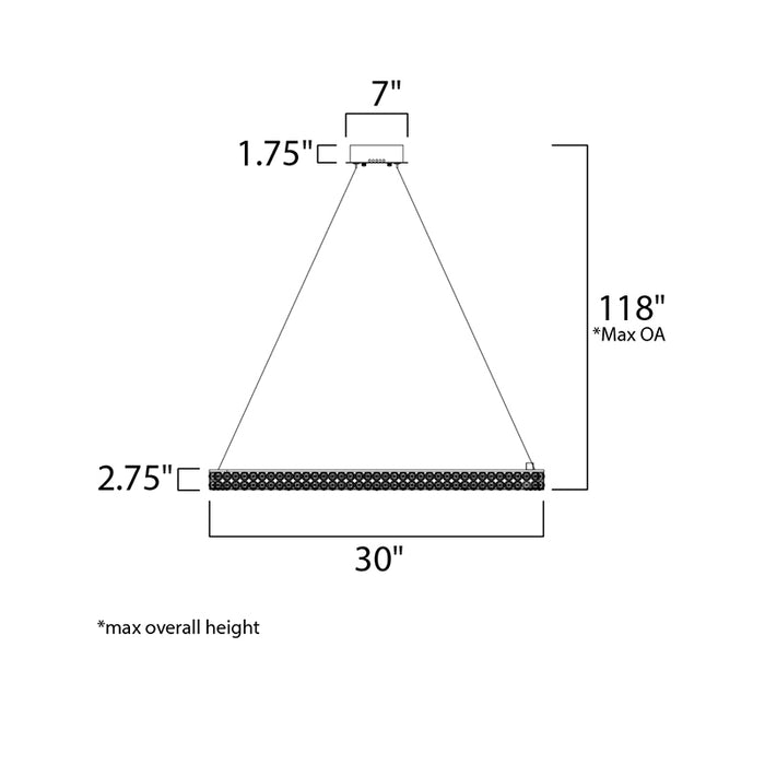 Maxim 39773 Eternity 30" LED Single Pendant