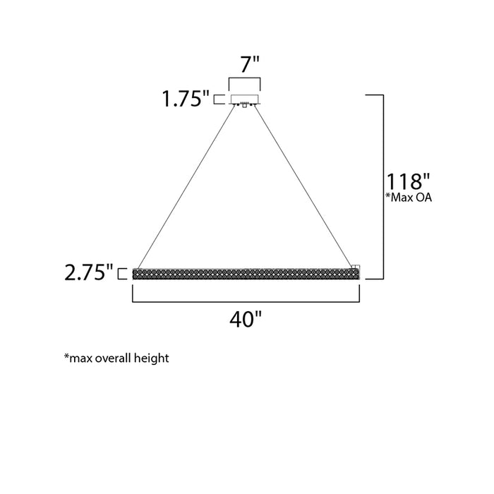 Maxim 39774 Eternity 40" LED Single Pendant