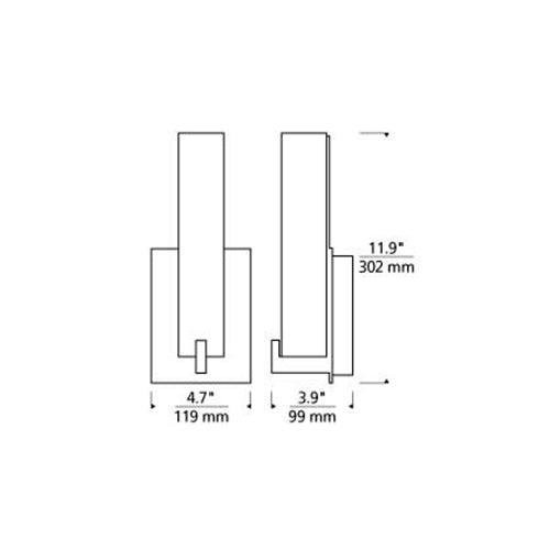 Tech 700WSCOS Cosmo 1-lt 12" Tall LED Wall Light