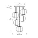 Pablo Designs Bel Occhio 5-lt Chandelier