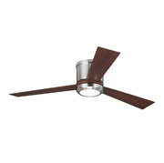 Generation Clarity 52" Ceiling Fan with LED Light Kit - Brushed Steel with Teak ABS Blades