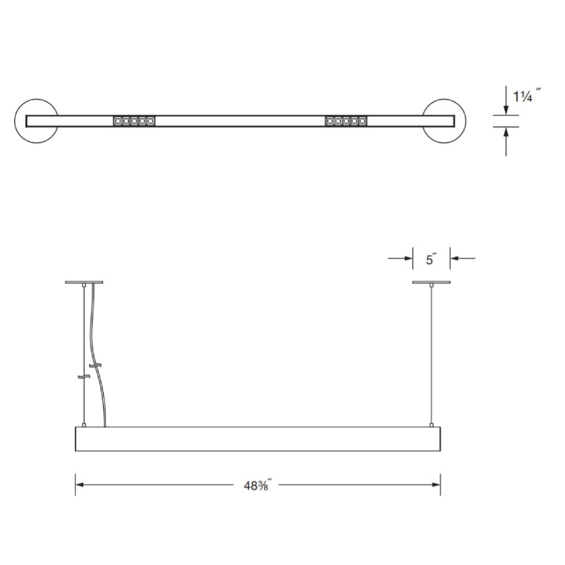Oracle 4-LEAP3 4-ft Architectural LED Linear Pendant