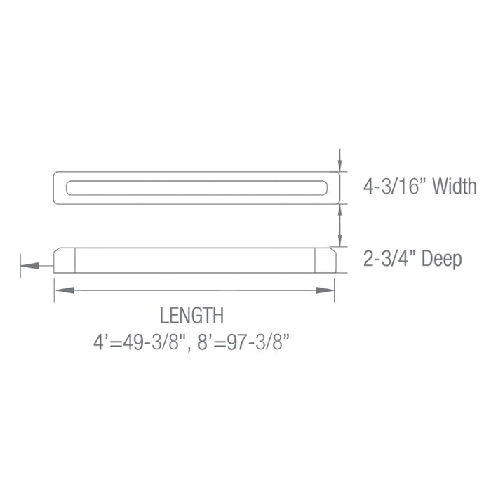 Oracle ASI7-LED 4ft LED Architectural Direct/Indirect Suspended Linear, 4000lm