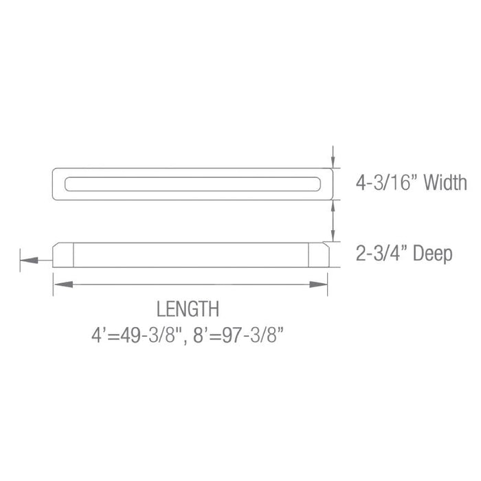 Oracle ASI7-LED 4-ft LED Architectural Direct/Indirect Suspended Linear, 6000lm