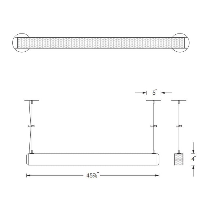 Oracle 4-LEAP1 4-ft Architectural LED Linear Pendant
