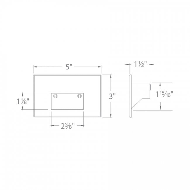 WAC 4011 LED Outdoor Rectangle Step Light