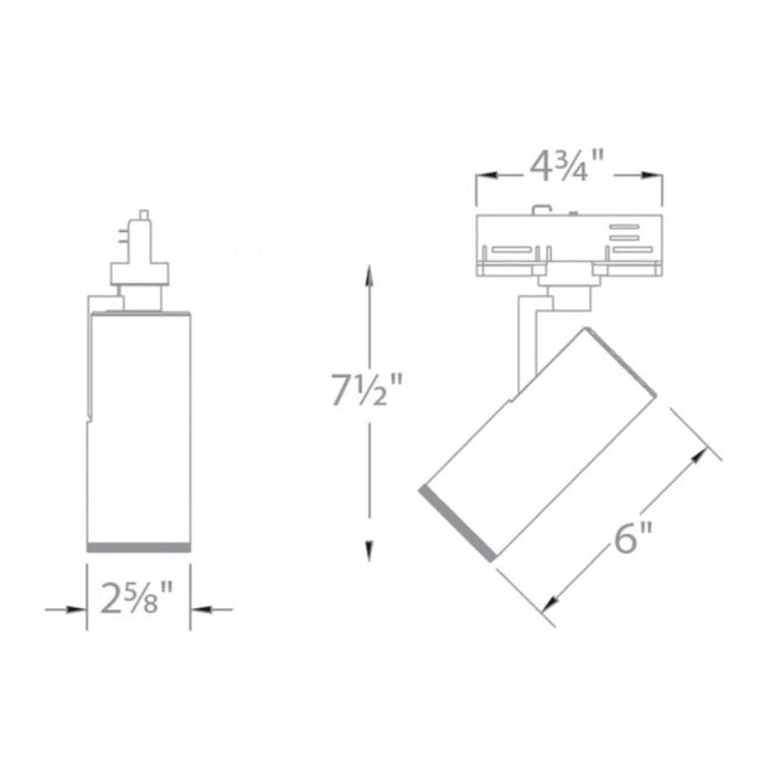 WAC 4023 Paloma 22W Adjustable Beam LED Track Head, 277V