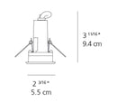 Artemide Ego 55 Square LED Recessed Outdoor Ceiling Light