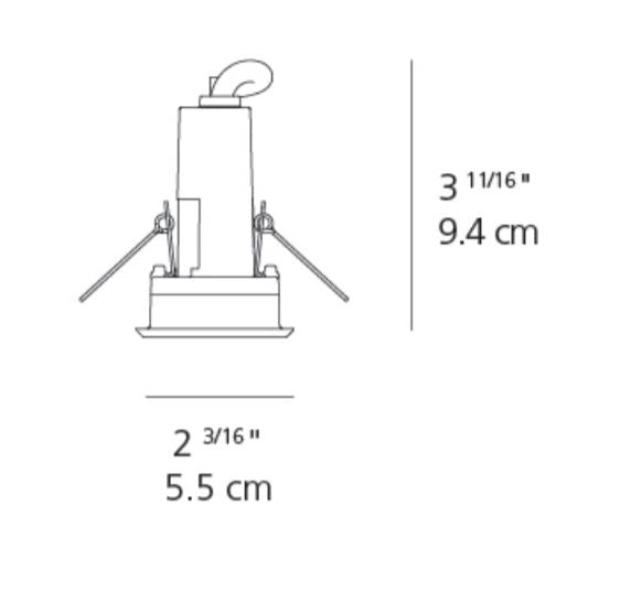 Artemide Ego 55 Square LED Recessed Outdoor Ceiling Light