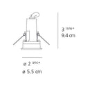 Artemide Ego 55 Round LED Recessed Outdoor Ceiling Downlight