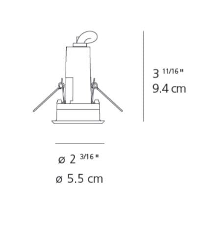 Artemide Ego 55 Round LED Recessed Outdoor Ceiling Downlight
