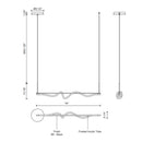 Kuzco LP95354 Cursive 54" LED Pendant