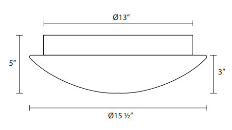 Sonneman 4154 Mushroom 16" Surface Mount
