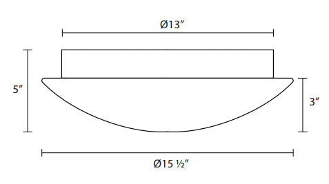 Sonneman 4154 Mushroom 16" Surface Mount