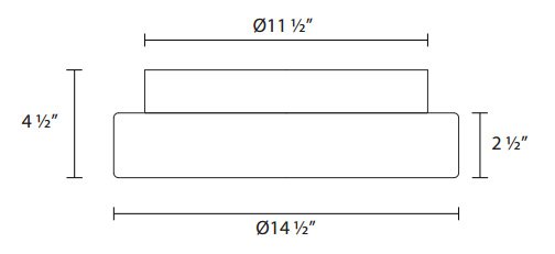 Sonneman 4159 Pan 15" Surface Mount