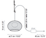 Bover Garota 1-lt 11" Outdoor Plug-In LED Pendant