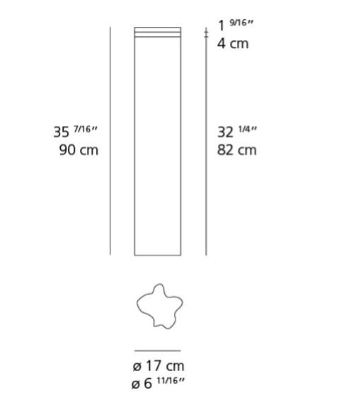 Artemide Logico Garden H90 LED Outdoor Bollard