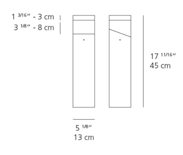 Artemide Tetragono 45 LED Outdoor Floor Lamp