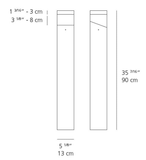 Artemide Tetragono 90 LED Outdoor Floor Lamp