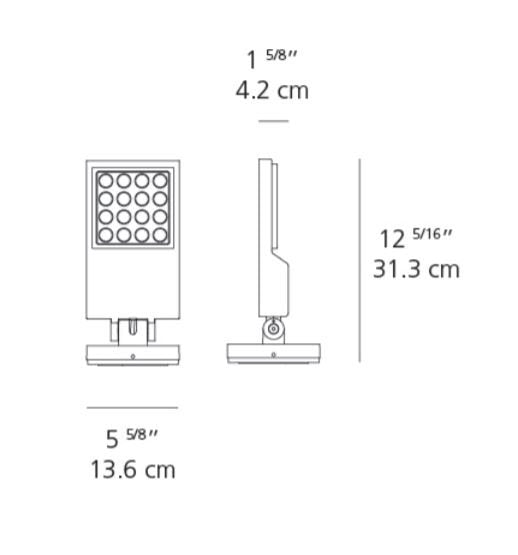 Artemide Cefiso 14 9° LED Outdoor Wall/Ceiling/Floor Light