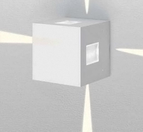Artemide Effetto Square 4 Narrow Beam LED Outdoor Wall Light