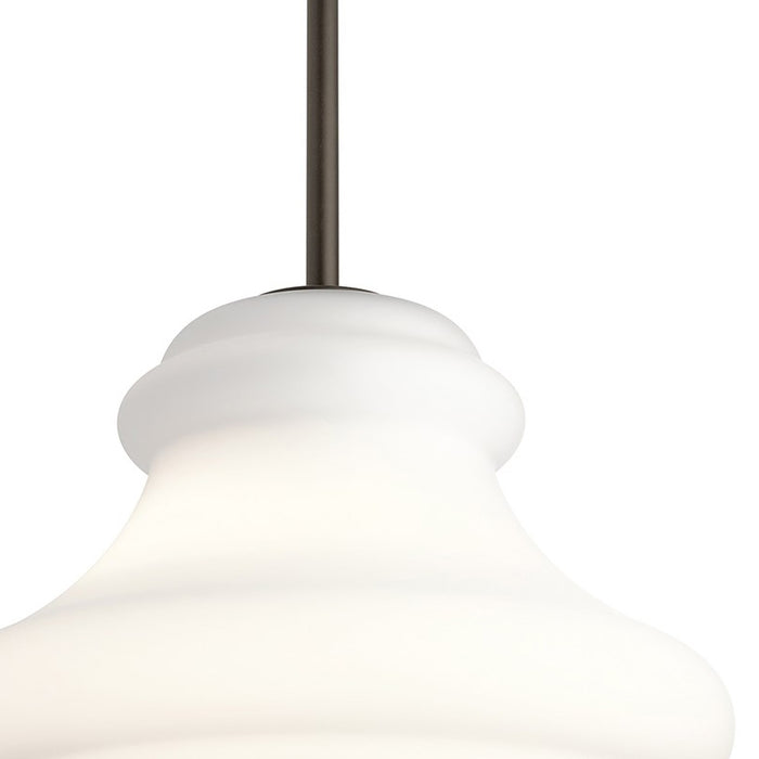 Kichler 42044OZWH Everly 1-lt 10" Tall Pendant with Opal Glass
