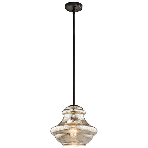 Kichler 42044 Everly 1-lt Pendant with Mercury Glass