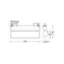 WAC W-LED42W 42W LED Wall Washer, W Track