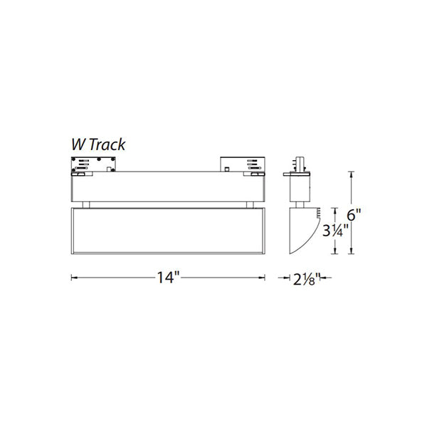 WAC W-LED42W 42W LED Wall Washer, W Track