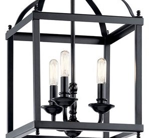 Kichler 42566 Larkin 3 lt Foyer Pendant 42566BK Kichler Lighting LBC Lighting