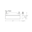 WAC H-LED42W 42W LED Wall Washer, H Track